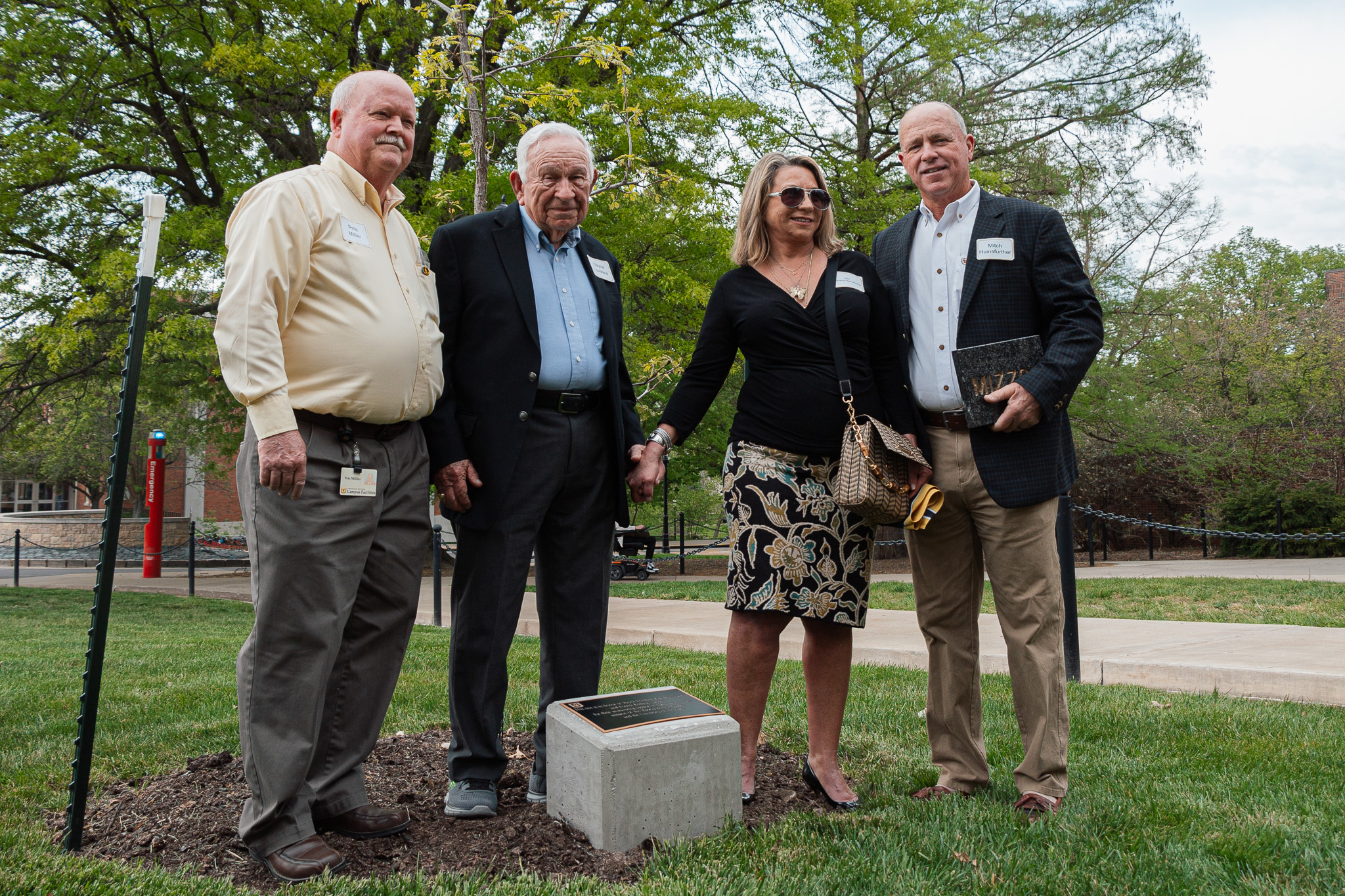 MUBG surprised the Lovelace family by dedicating one of the Jillian oaks in their honor