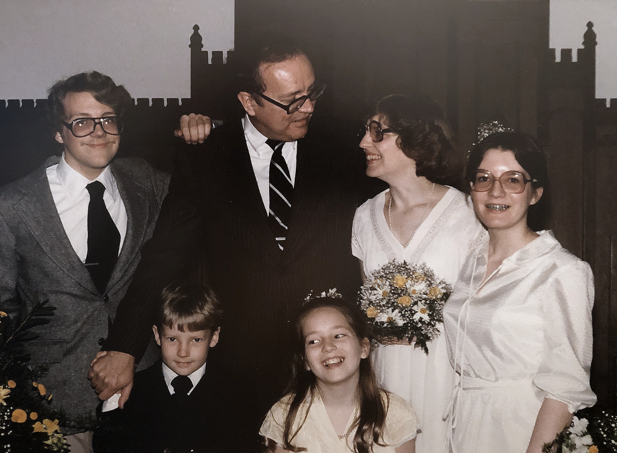 Ed and Fran Lambeth’s wedding photo with their children